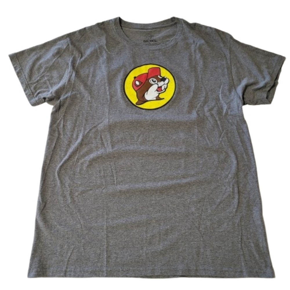 Buc-ee's Grey TShirt Truck Graphic Red Cotton Poly Casual Unisex Adult Large